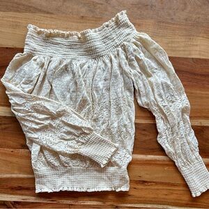 Women’s Cream Off The Shoulder Top